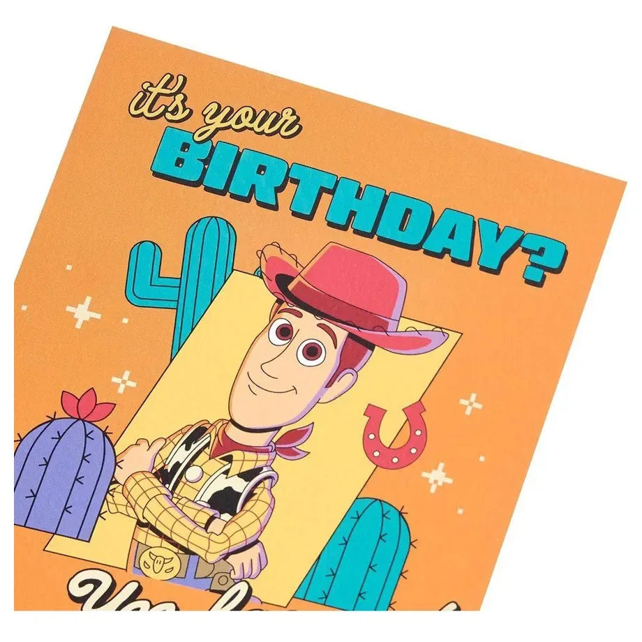 UK Greetings Disney Pixar Toy Story 5 Woody Yee Haaaaw! It's Your Birthday? Greeting Card (15.9 x 18.4 cm)