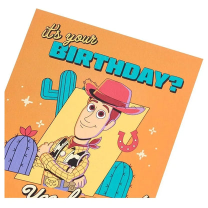UK Greetings Disney Pixar Toy Story 5 Woody Yee Haaaaw! It's Your Birthday? Greeting Card (15.9 x 18.4 cm)