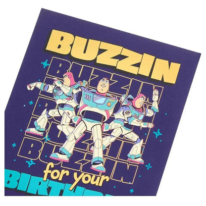 UK Greetings Disney Pixar Toy Story 5 Buzz Lightyear Buzzin for Your Happy Birthday Greeting Card (15.9 x 18.4 cm)