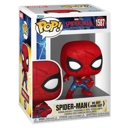 Funko POP! Marvel Spider-Man Brand New Day Spider-Man (No Way Home Suit) Vinyl Bobblehead (8.1 cm)