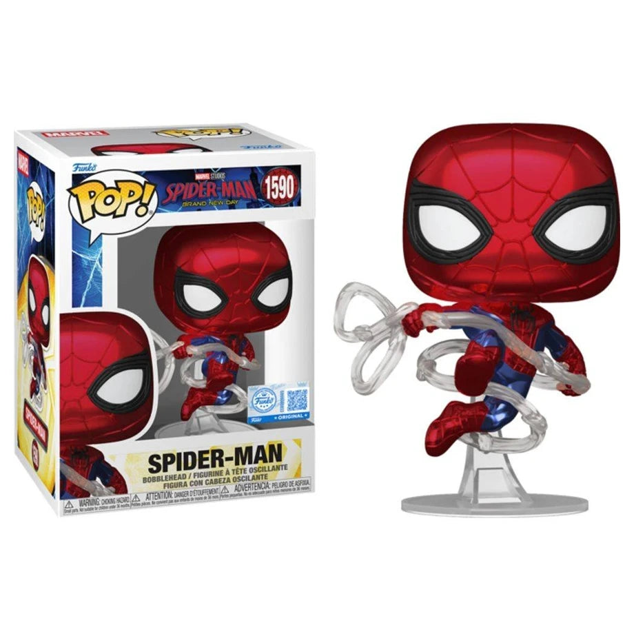 Funko POP! Marvel Spider-Man Brand New Day Spider-Man (Metallic) Vinyl Bobblehead (10.2 cm)