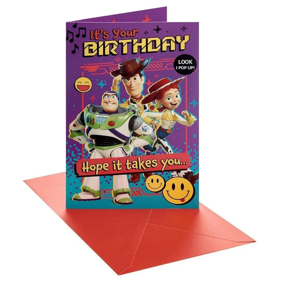 UK Greetings Disney Pixar Toy Story 5 It's Your Birthday! Hope It Takes You... Greeting Card (14.4 x 22.4 cm)
