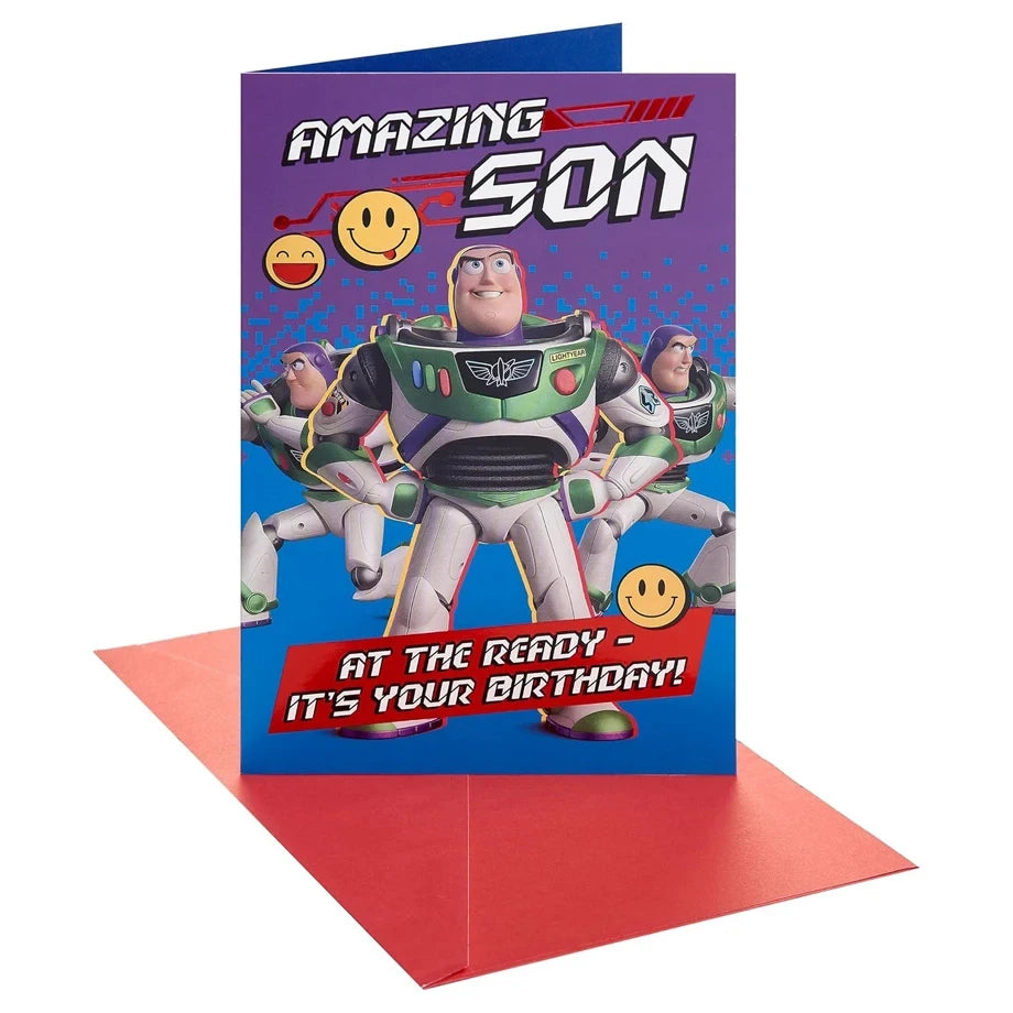 UK Greetings Disney Pixar Toy Story 5 Amazing Son Happy Birthday Greeting Card (14.9 x 22.9 cm)
