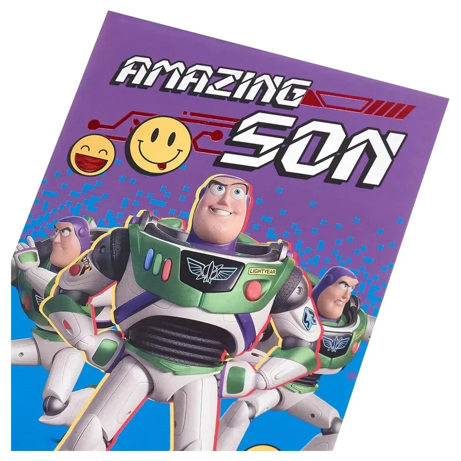 UK Greetings Disney Pixar Toy Story 5 Amazing Son Happy Birthday Greeting Card (14.9 x 22.9 cm)