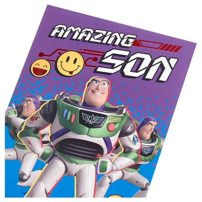 UK Greetings Disney Pixar Toy Story 5 Amazing Son Happy Birthday Greeting Card (14.9 x 22.9 cm)