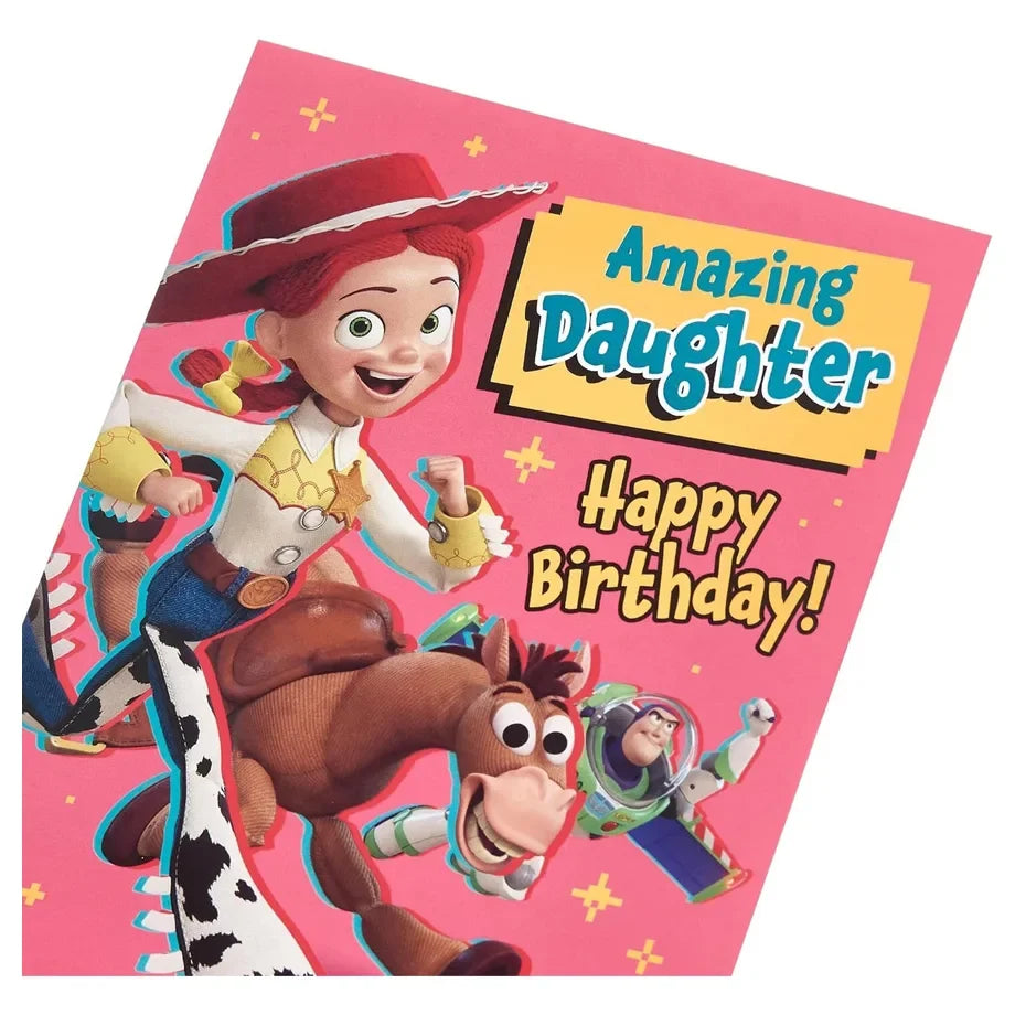 UK Greetings Disney Toy Story 5 Amazing Daughter Have Fun! Happy Birthday Greeting Card (14.9 x 22.9 cm)