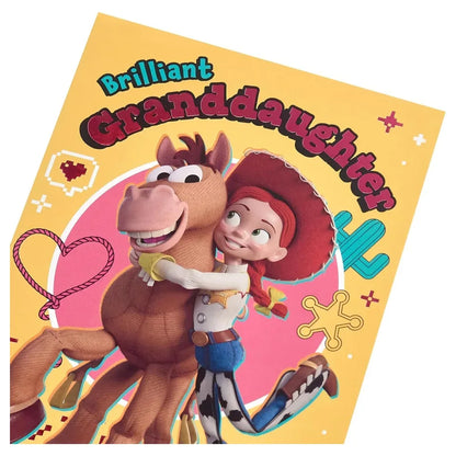 UK Greetings Disney Toy Story 5 Brilliant Granddaughter ...Coming Through! Happy Birthday Greeting Card (14.9 x 22.9 cm)