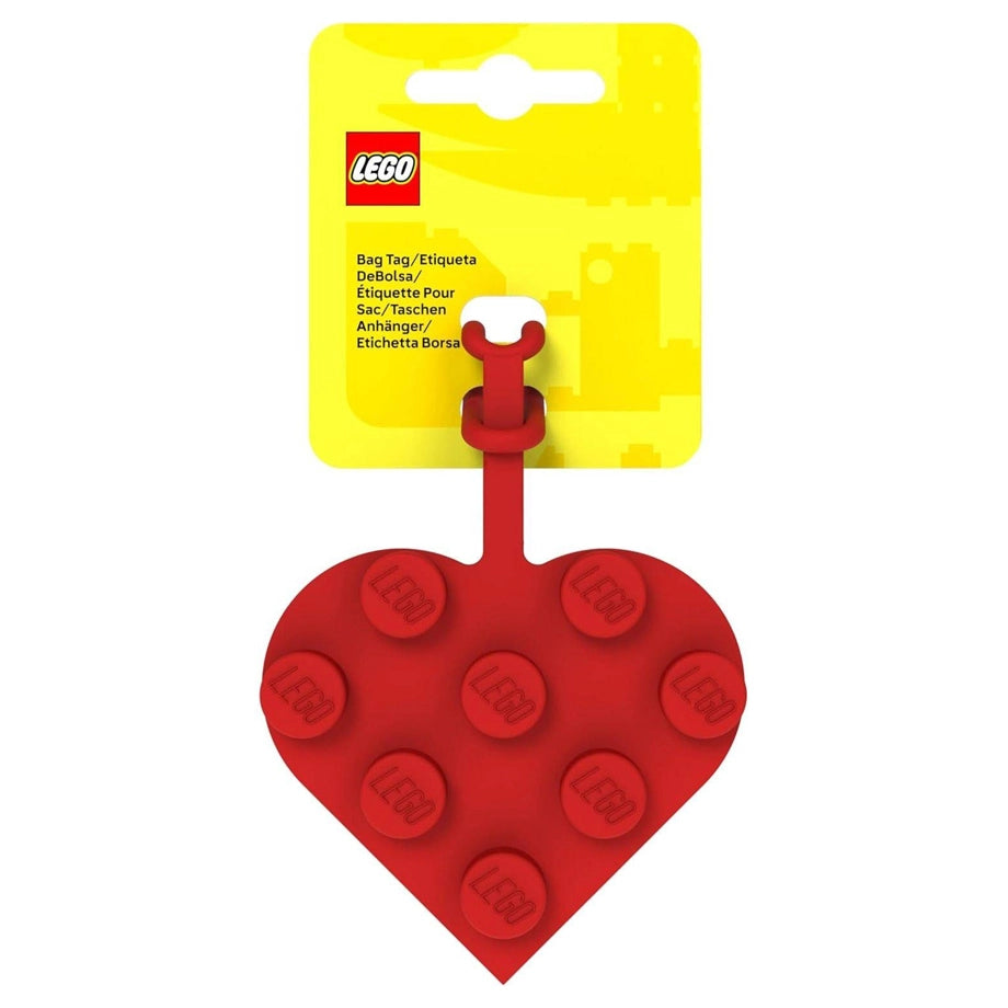 LEGO Minifigures 3 x 3 Heart Bag Tag (9.5 cm, Red)
