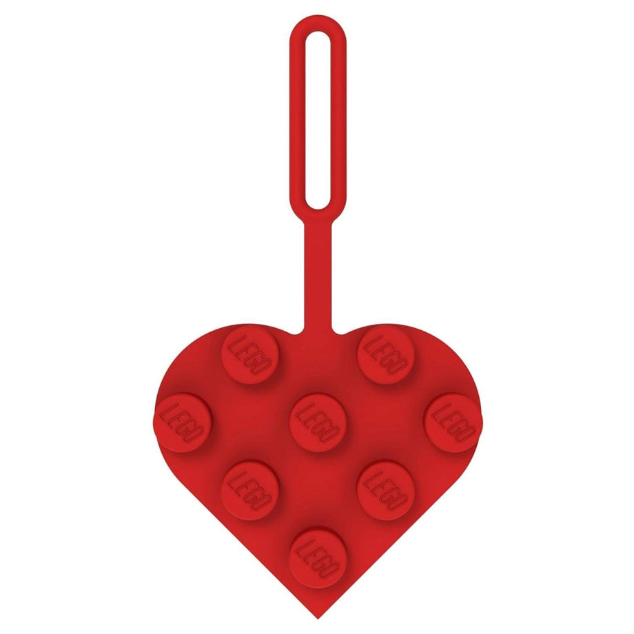 LEGO Minifigures 3 x 3 Heart Bag Tag (9.5 cm, Red)