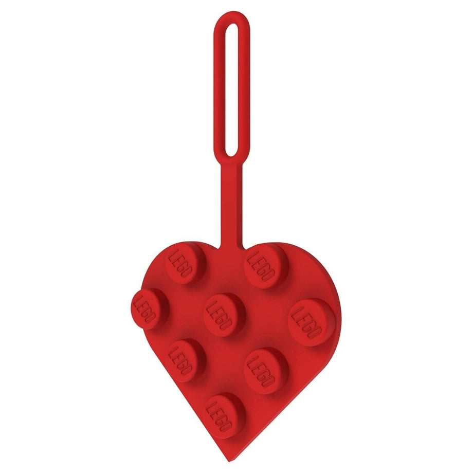 LEGO Minifigures 3 x 3 Heart Bag Tag (9.5 cm, Red)