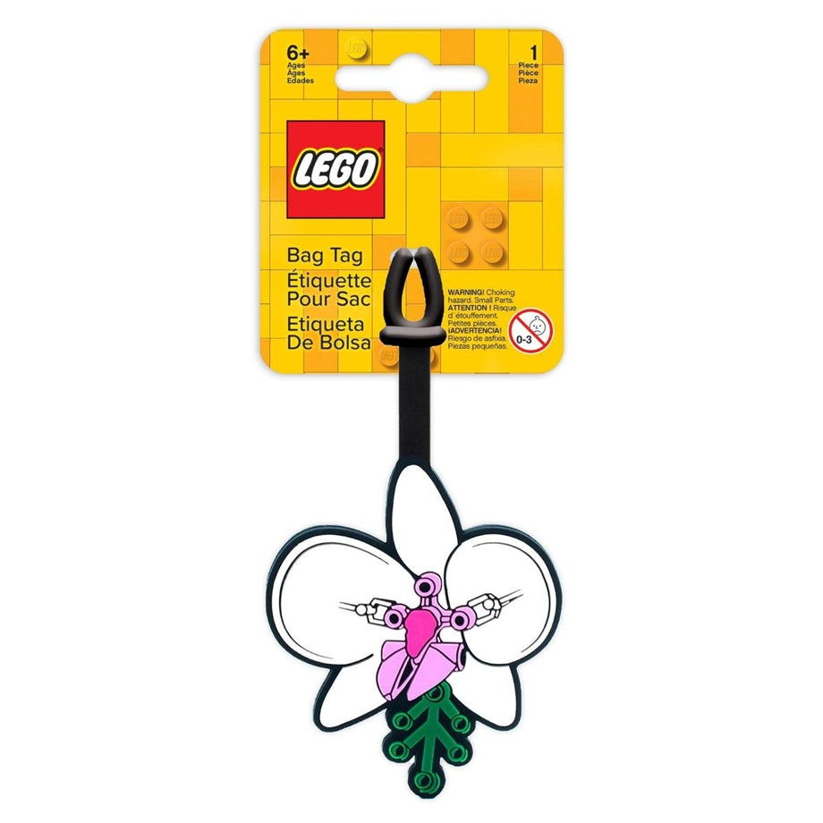 LEGO Botanicals Orchid Bag Tag (7.5 cm, White/Pink/Green)