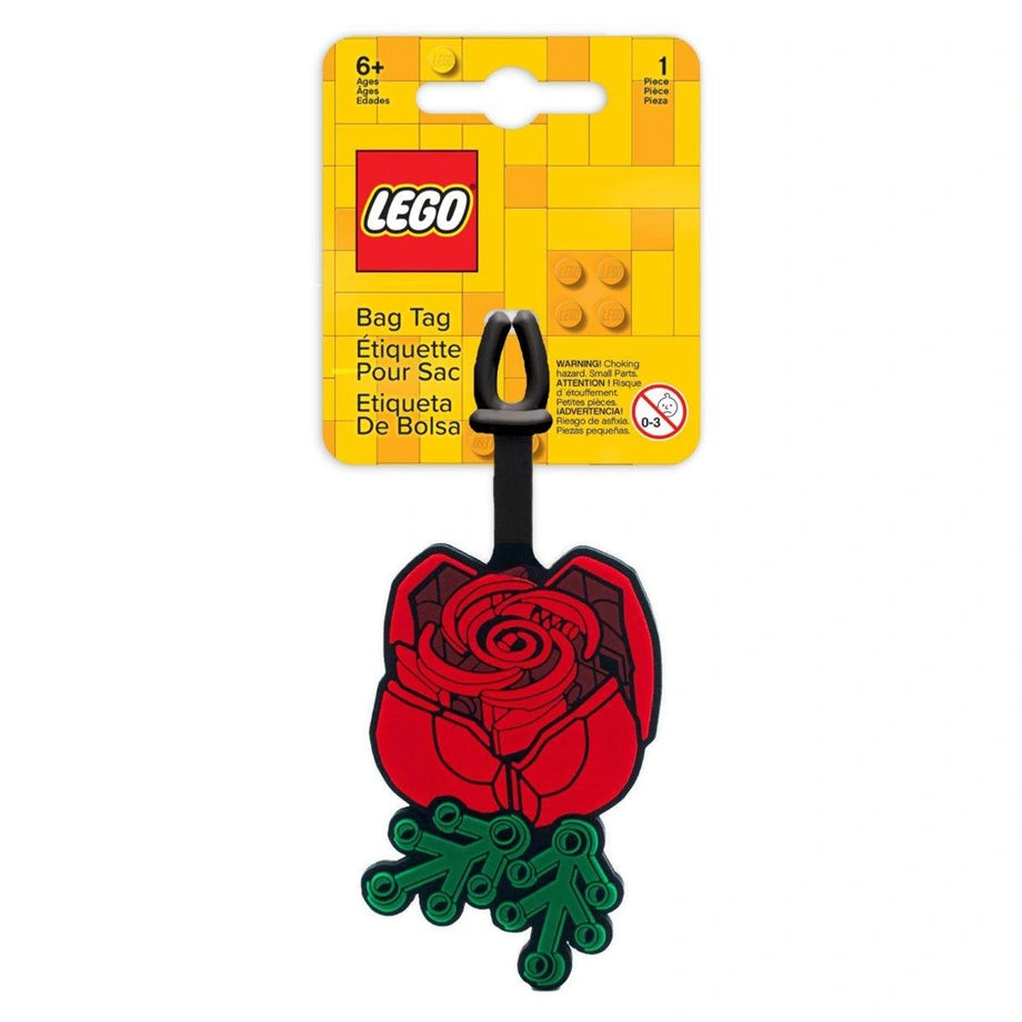 LEGO Botanicals Rose Bag Tag (7.5 cm, Red/Green)
