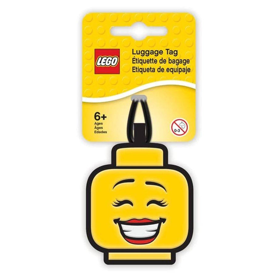 LEGO Minifigures Girl Face Bag Tag (7.5 cm, Yellow)