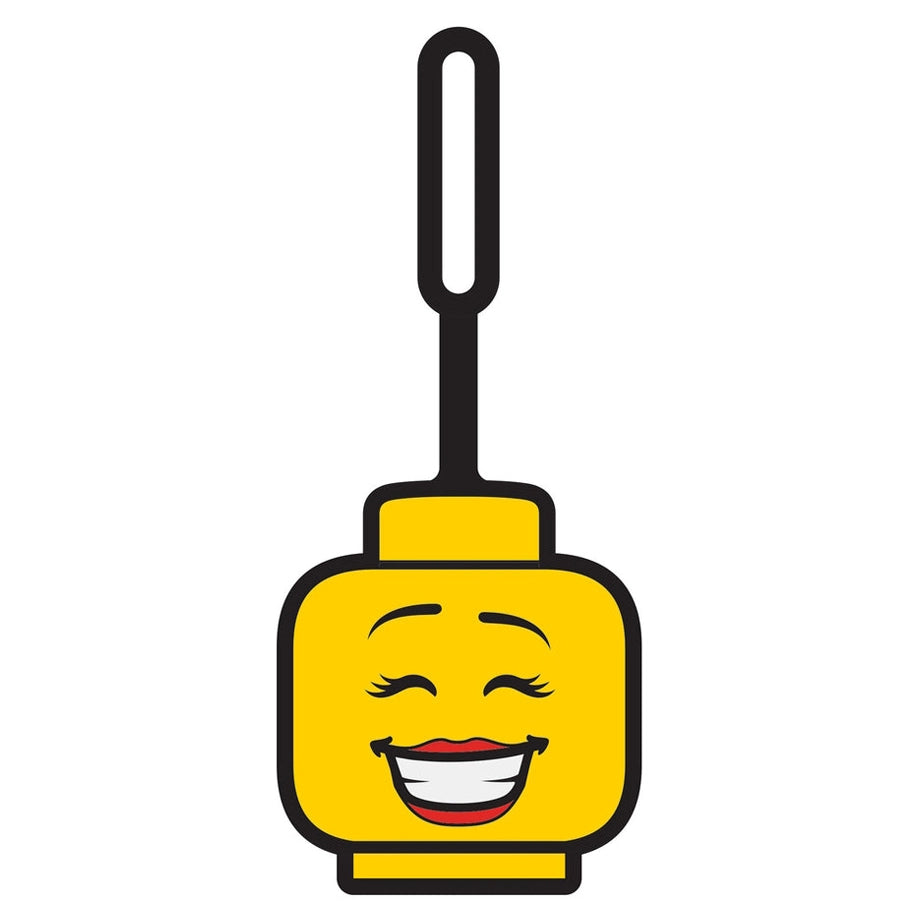 LEGO Minifigures Girl Face Bag Tag (7.5 cm, Yellow)
