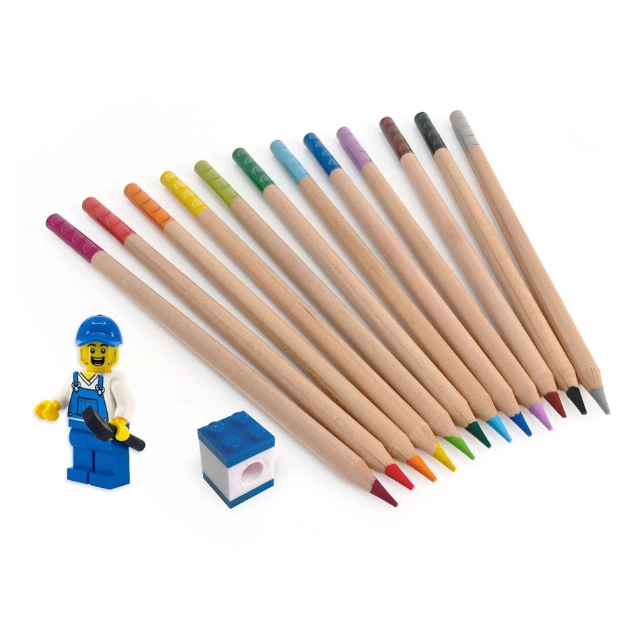 LEGO Colored Pencil Set with Minifigure Topper (12 Pieces)