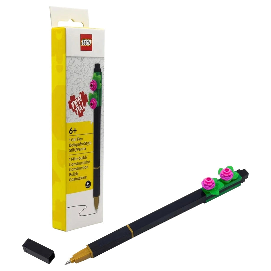 LEGO Gel Pen with Botanicals Purple Flower Pen Topper Building Toy