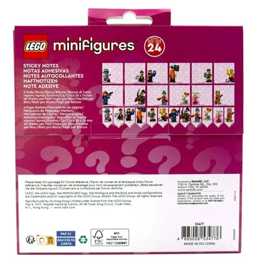LEGO Minifigures Series 24 Sticky Notes (6 Pieces)