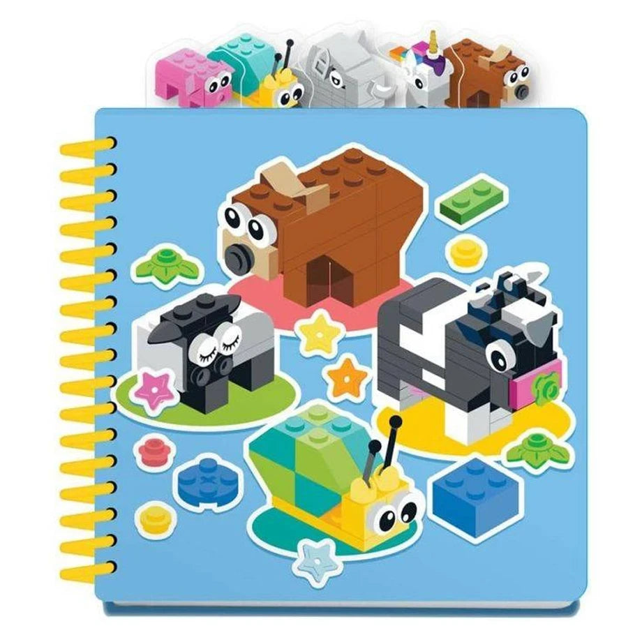 LEGO ICON Animals Tab Spiral Notebook (192 Pages, Hardcover)