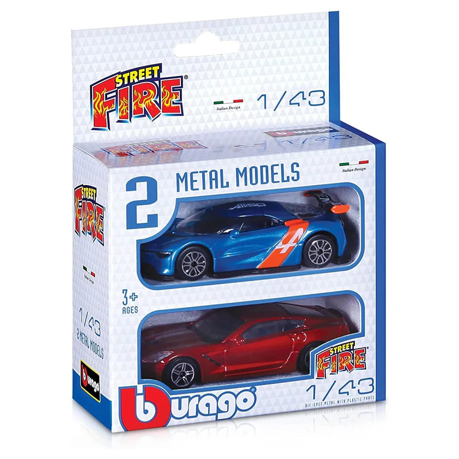Bburago Street Fire Die-Cast Metal Car 1:43 (Assorted)