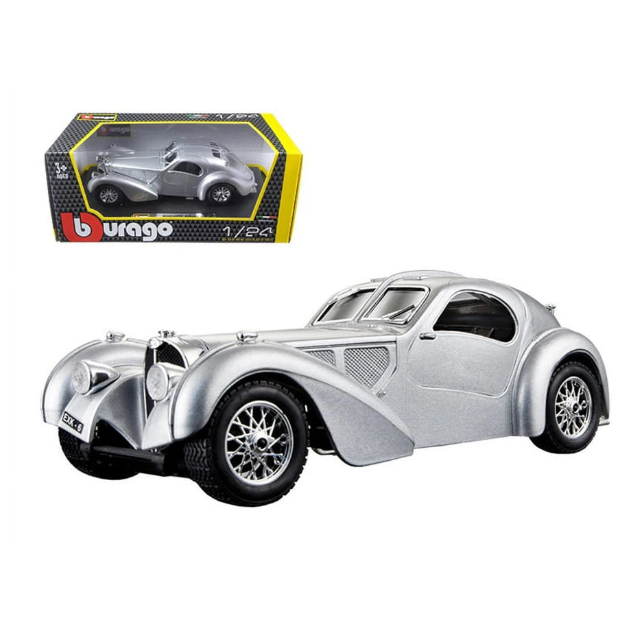 Bburago Bugatti Atlantic Rhd Die-Cast Car 1:24 (Silver)