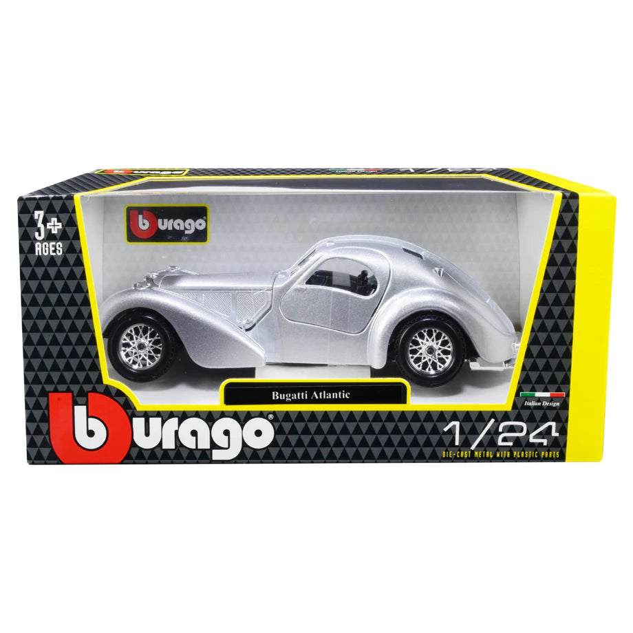 Bburago Bugatti Atlantic Rhd Die-Cast Car 1:24 (Silver)