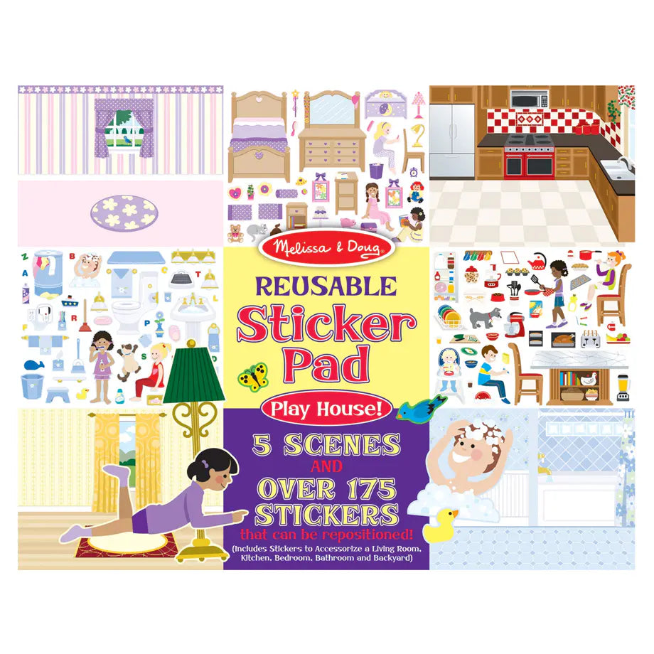 Melissa & Doug Play House Reusable Sticker Pad (175 Stickers)