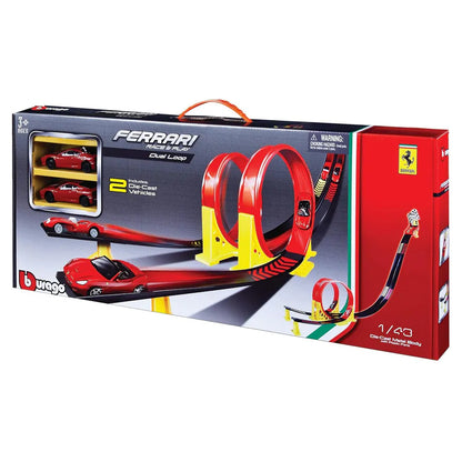 Bburago Multi-Color Ferrari Dual Loop Playset
