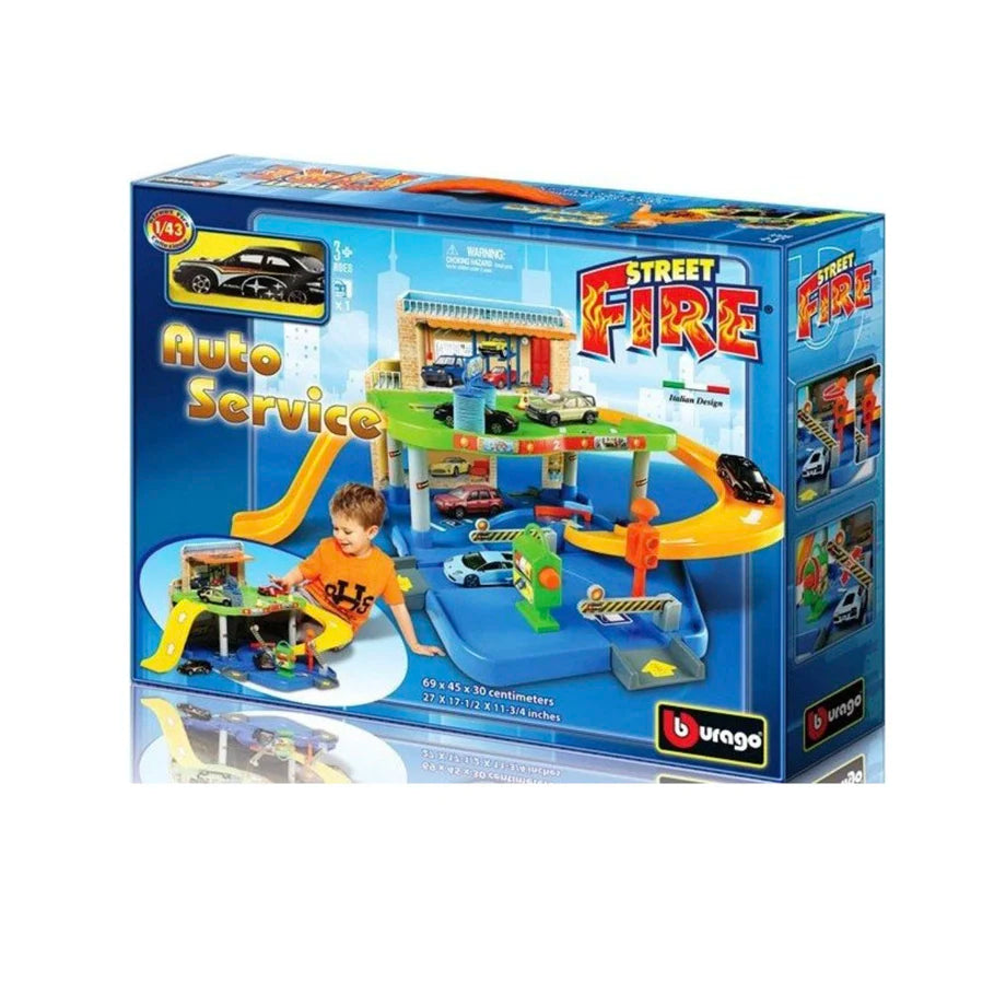 Bburago Street Fire Auto Service Playset 1:43