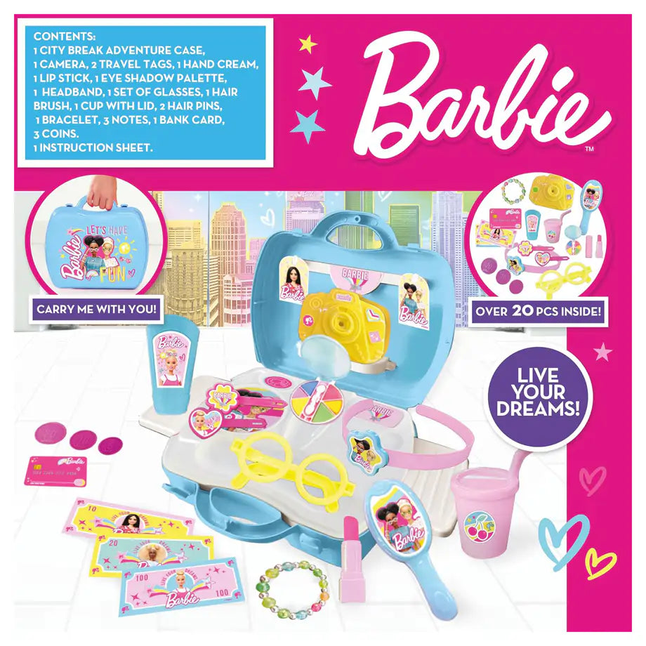 Barbie Play on the Go City Break Adventure Playset (20 Pieces)