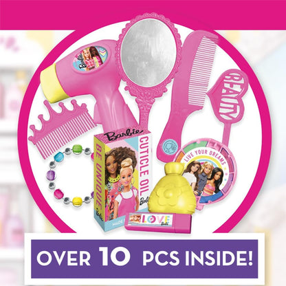 Barbie Play on the Go Hair & Beauty Styling Playset (10 Pieces)