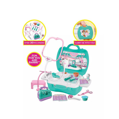 Barbie Play on the Go Pet Clinic Playset (20 Pieces)