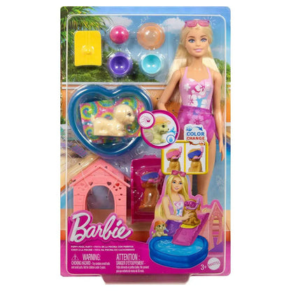 Barbie Puppy Pool Party Playset