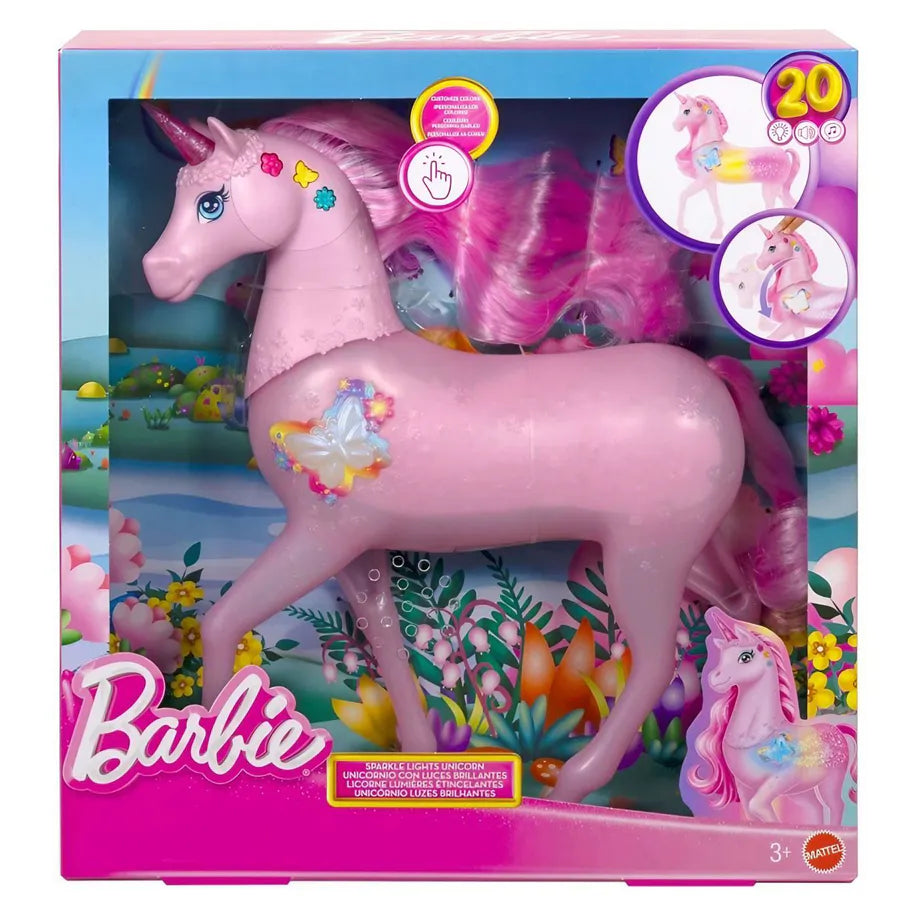 Barbie Sparkle Lights Interactive Unicorn Toys
