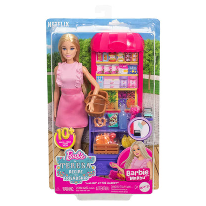 Barbie Malibu Barbie and Teresa Recipe for Friendship -Malibu at the Market Doll Playset