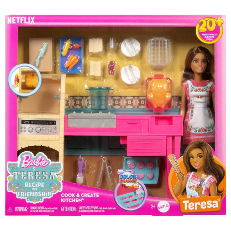 Barbie & Teresa Recipe for Friendship Cook & Create Kitchen Playset (20+ Accessories)