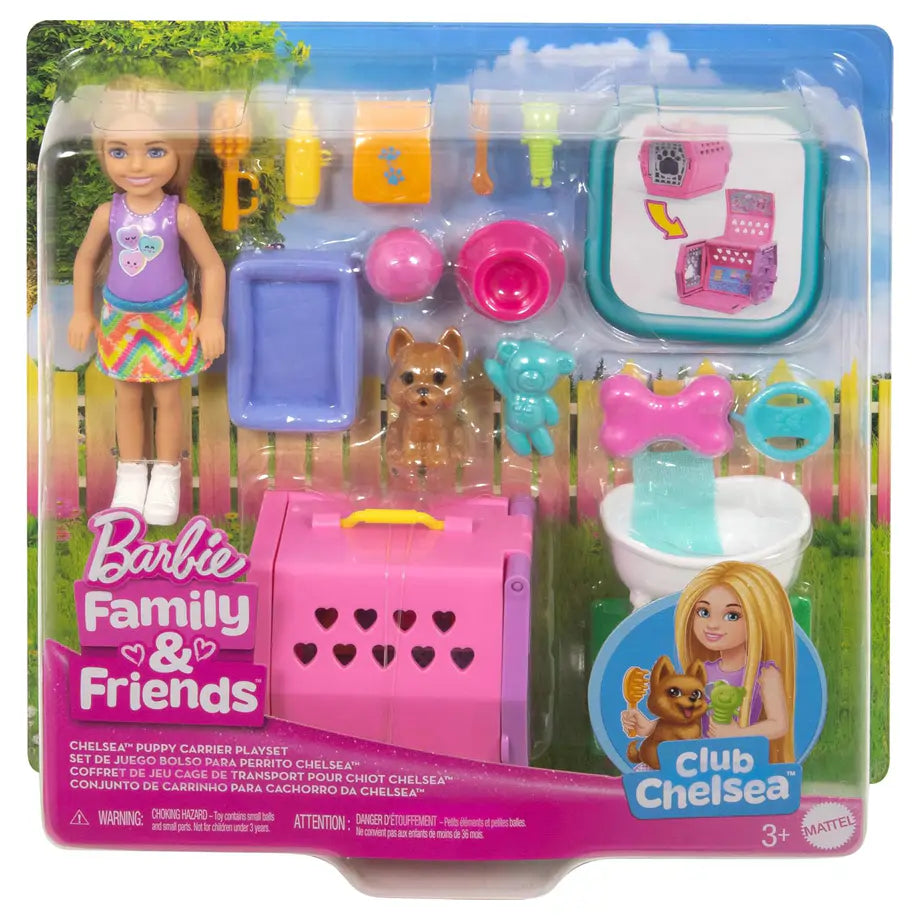 Barbie Friends & Family Club Chelsea- Chelsea Puppy Carrier Playset