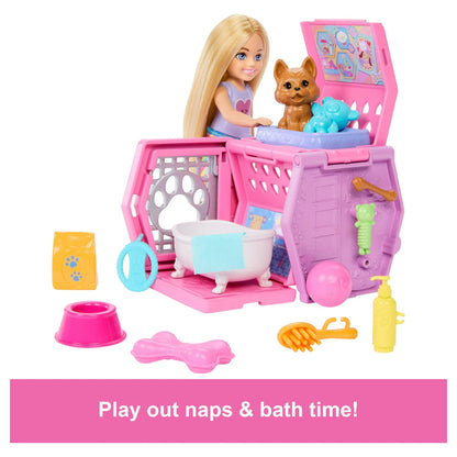 Barbie Friends & Family Club Chelsea- Chelsea Puppy Carrier Playset