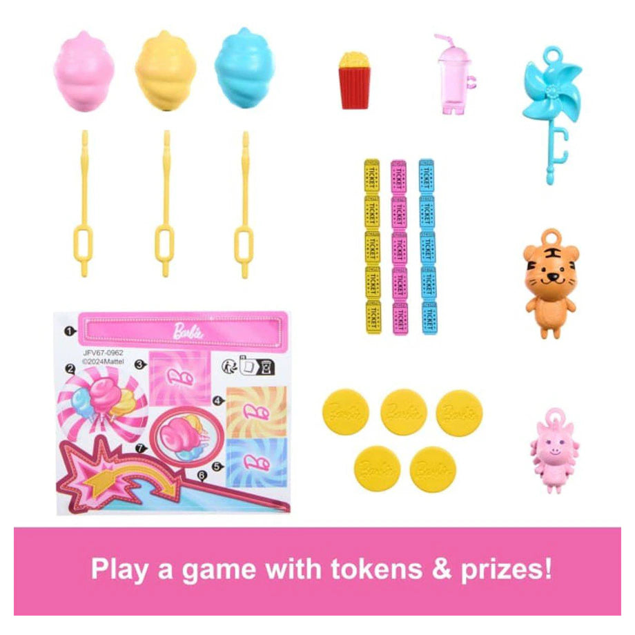Barbie Mysteries Beach Detectives Barbie Malibu Treats and Game Booth Playset (15+ Accessories)