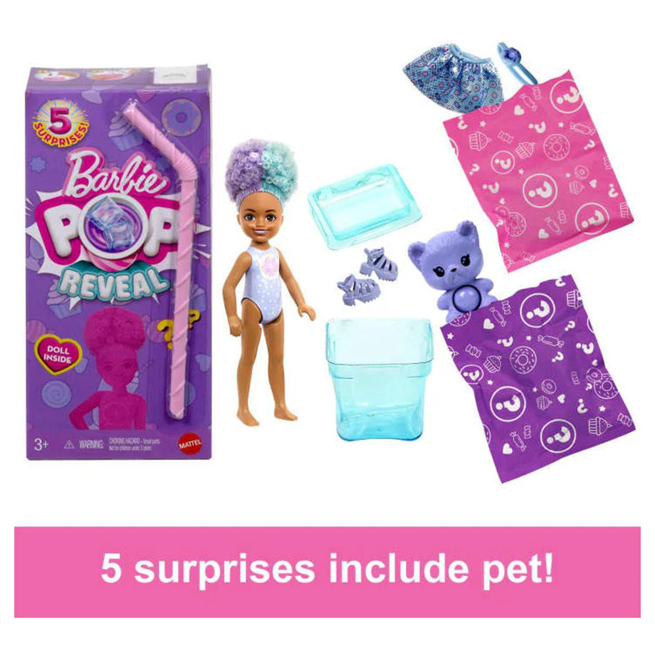 Barbie Pop Reveal Sweet Treat Series- Chelsea Doll Surprise Set (Assorted)