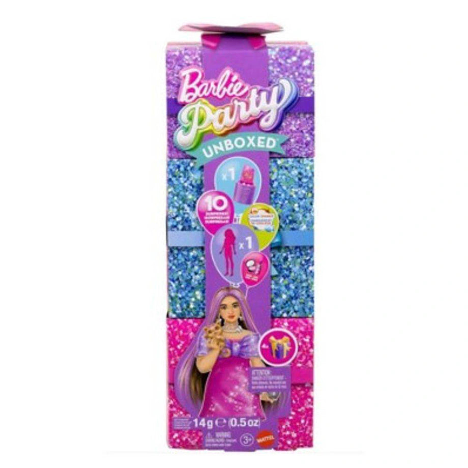 Barbie Party Unboxed Reveal Glam Surprise Curvy Doll Playset (Assorted)