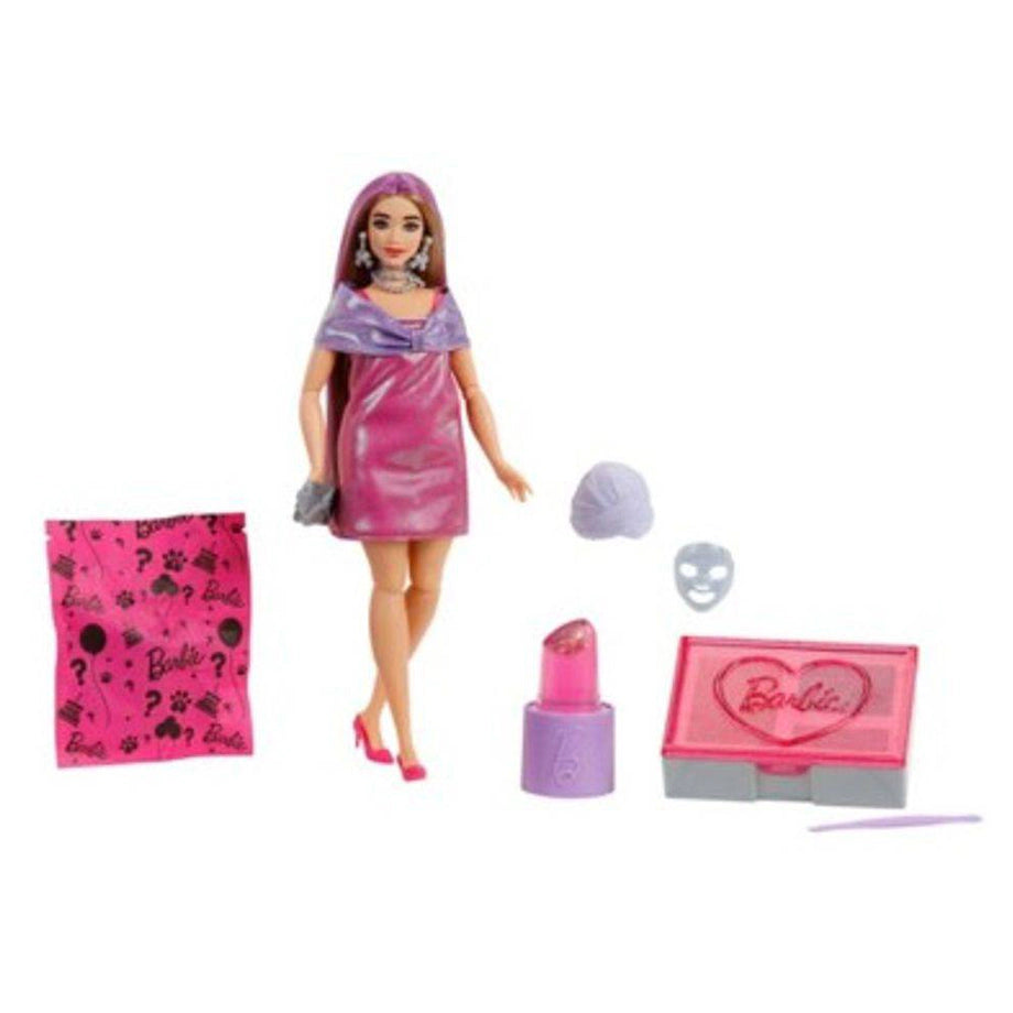 Barbie Party Unboxed Reveal Glam Surprise Curvy Doll Playset (Assorted)