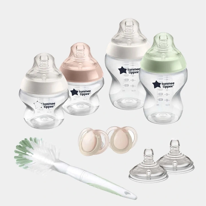 Tommee Tippee Closer to Nature Feeding Bottle Kit, Starter Set (Clear)