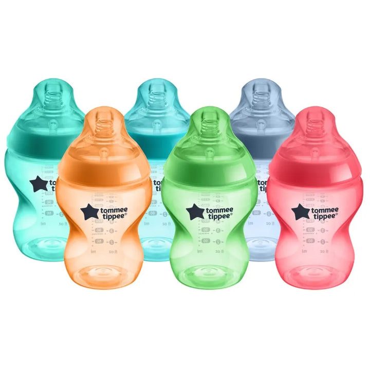 Tommee Tippee Closer To Nature Bottles 260ml - Fiesta (Pack of 6)