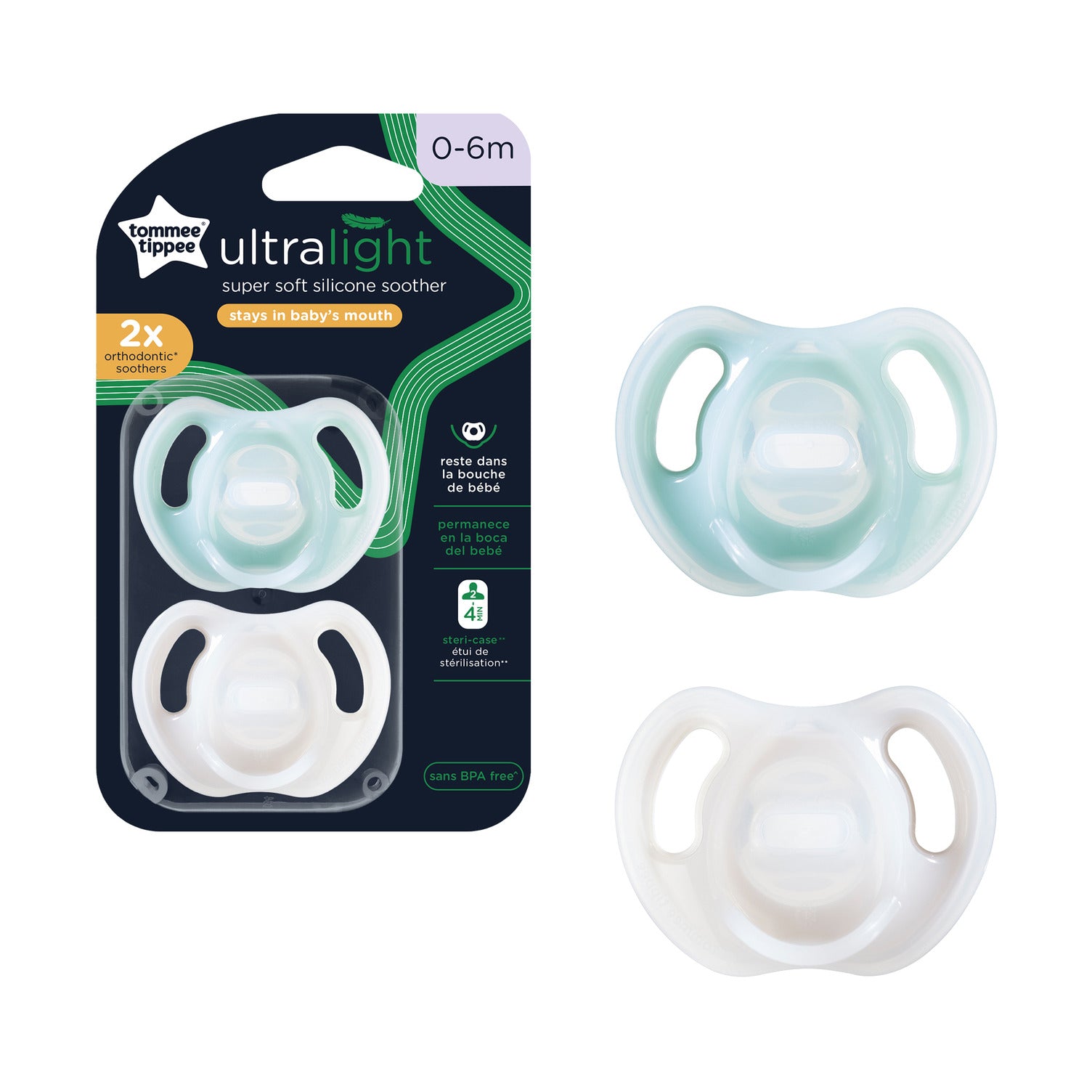 Tommee Tippee Closer to Nature Ultralight Soothers 0-6m (Pack of 2)