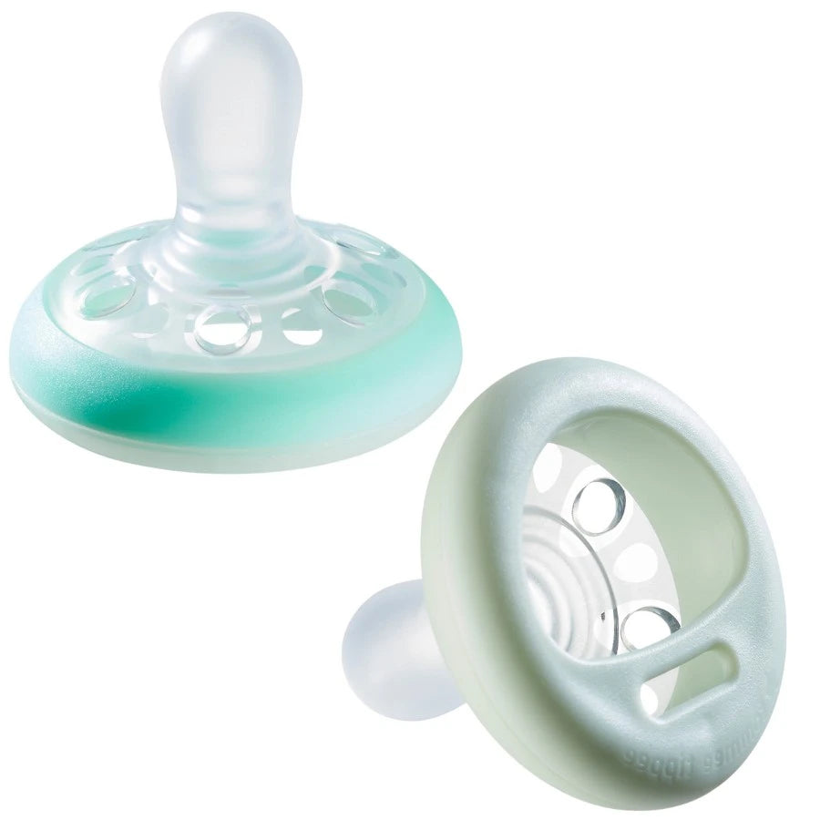 Tommee Tippee Closer To Nature Night Time Soother, 0-6 months (Pack of 2)