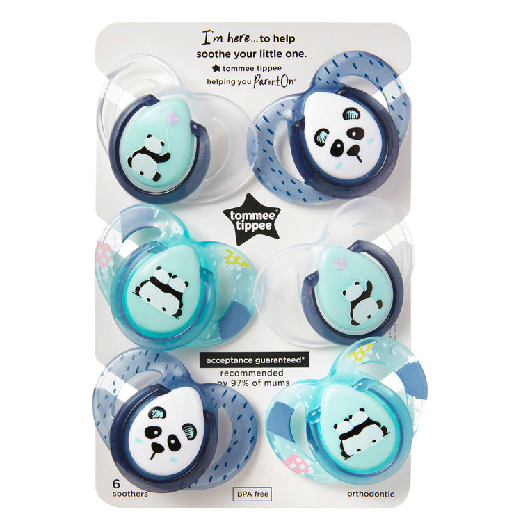 Tommee Tippee  Anytime Soother, Pack of 6, (6-18 months)