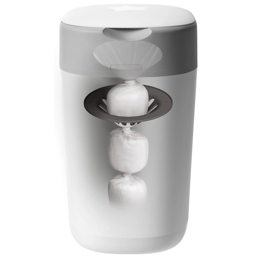 Tommee Tippee Twist and Click Advanced Nappy Disposal Sangenic + 6pcs Refill (White)