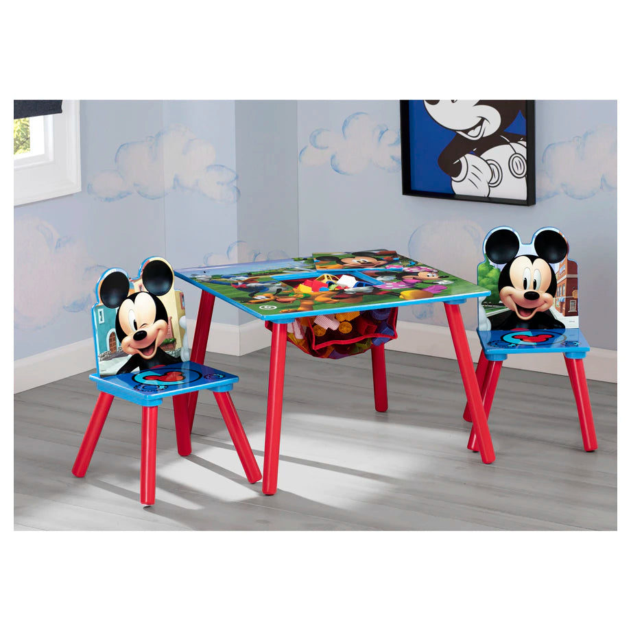 Delta Children Mickey Mouse Kid Table & Chair Set with Storage