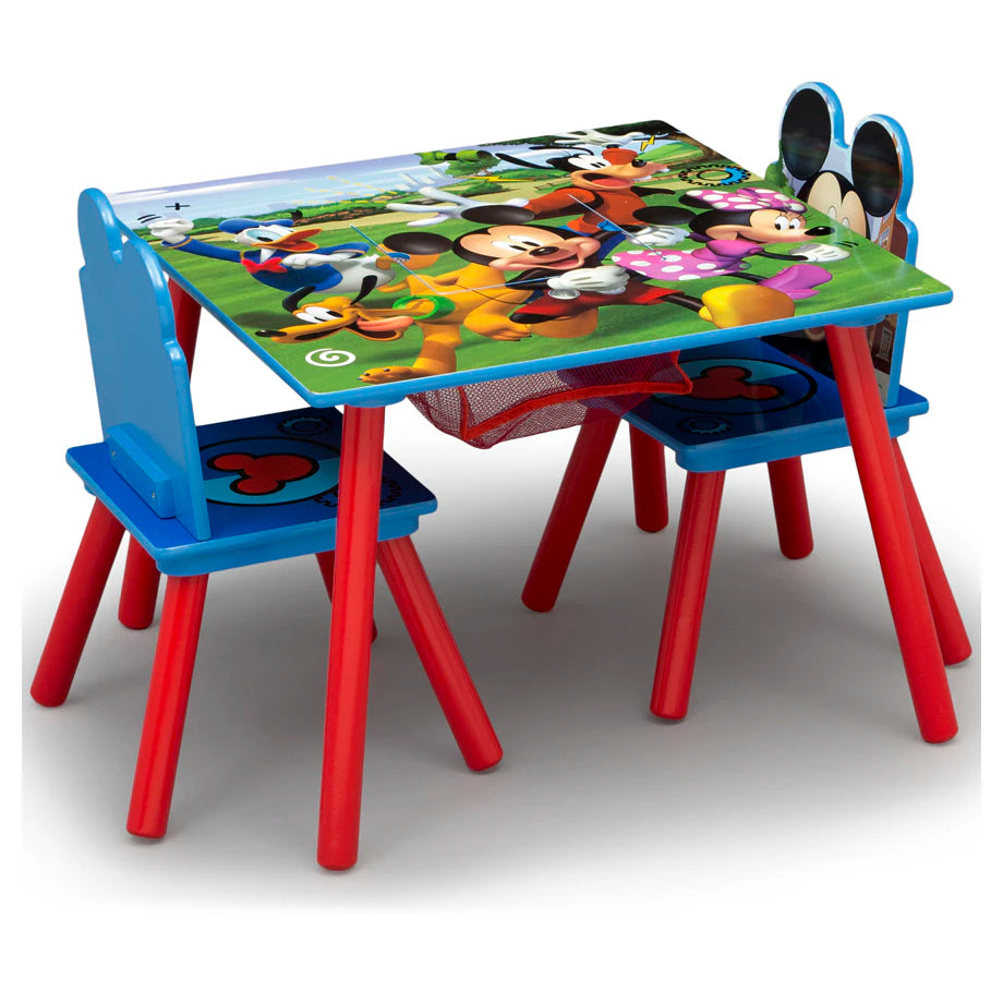 Delta Children Mickey Mouse Kid Table & Chair Set with Storage