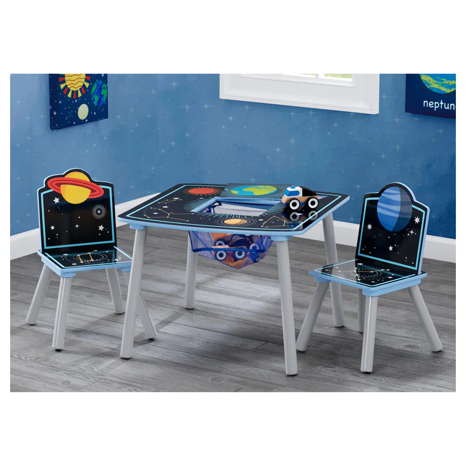 Delta Children Space Adventures Kids Wood Table and Chair Set with Storage Delta Children Space Adventures Kids Wood Table and Chair Set with Storage